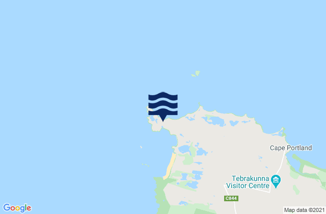 Karte der Gezeiten Cape Portland, Australia