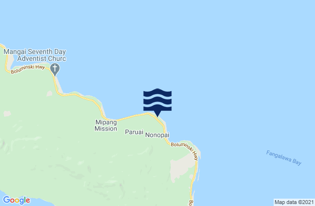 Karte der Gezeiten Cape Sali, Papua New Guinea