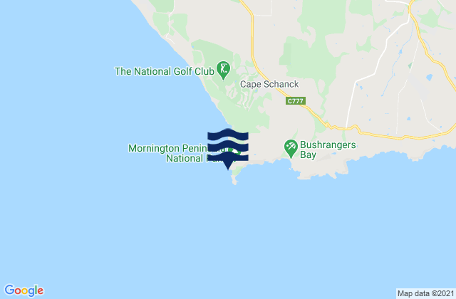 Karte der Gezeiten Cape Schanck Lighthouse, Australia