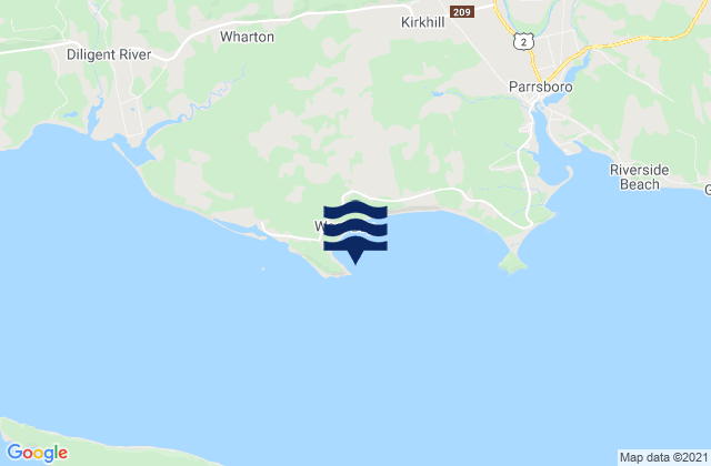 Karte der Gezeiten Cape Sharp, Canada