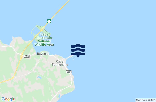 Karte der Gezeiten Cape Tormentine, Canada