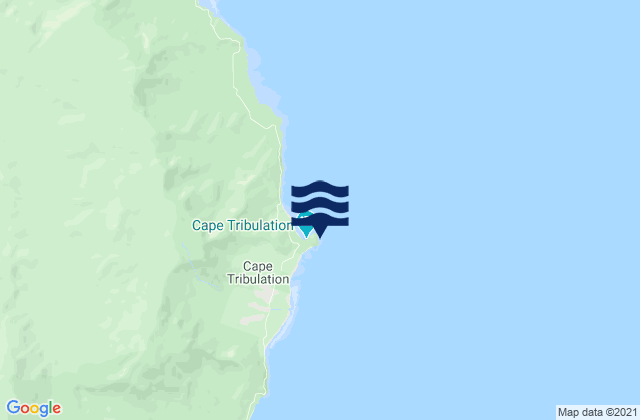 Karte der Gezeiten Cape Tribulation, Australia