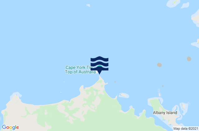 Karte der Gezeiten Cape York, Australia