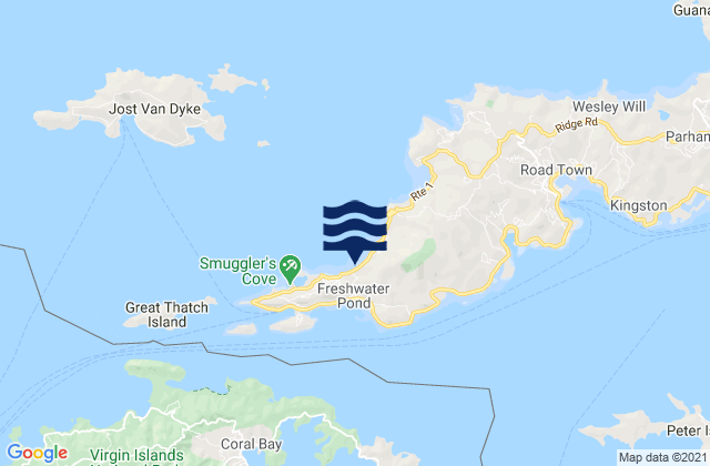 Karte der Gezeiten Capoons Bay - Bombas, U.S. Virgin Islands
