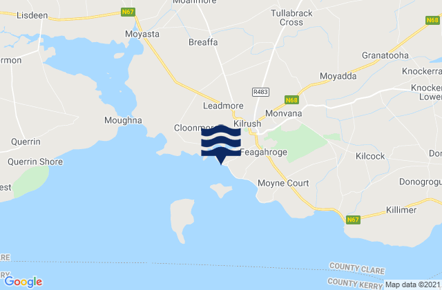 Karte der Gezeiten Cappagh Pier, Ireland