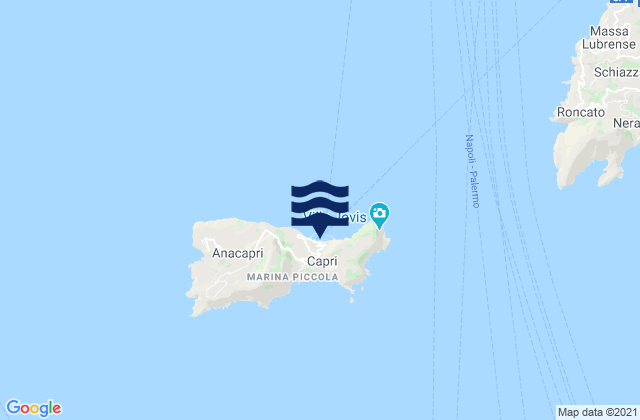 Karte der Gezeiten Capri Port, Italy