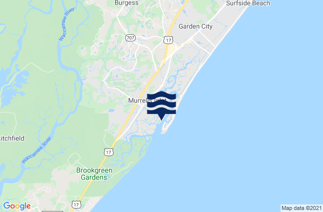 Karte der Gezeiten Captain Alex's Marina, United States