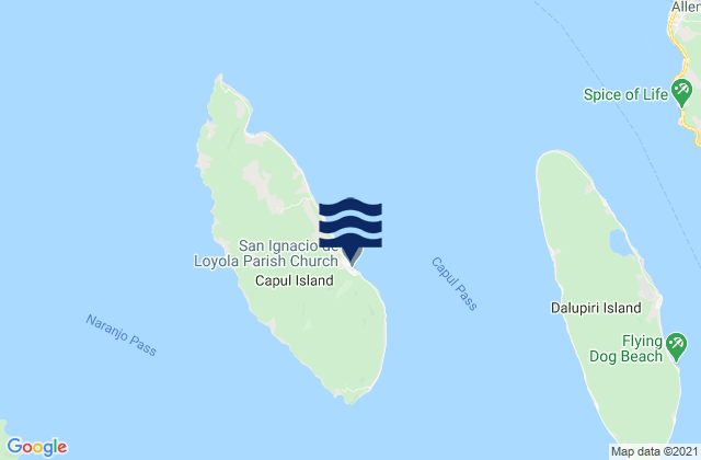 Karte der Gezeiten Capul, Philippines