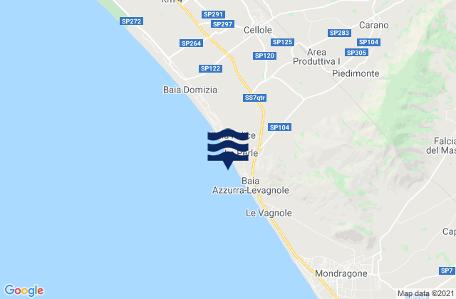 Karte der Gezeiten Carano, Italy