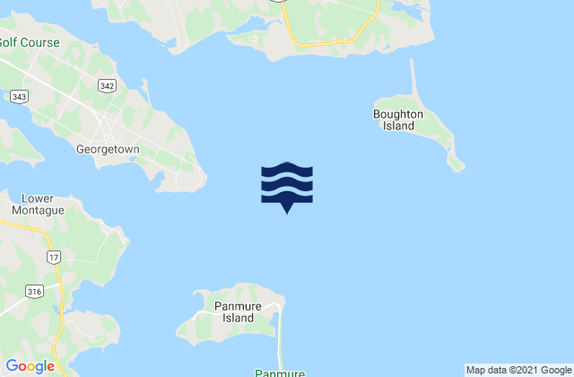 Karte der Gezeiten Cardigan Bay, Canada
