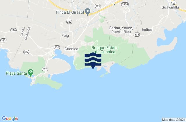 Karte der Gezeiten Carenero Barrio, Puerto Rico