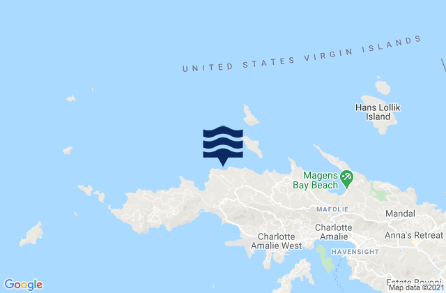 Karte der Gezeiten Caret Bay, U.S. Virgin Islands