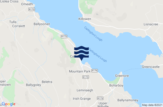 Karte der Gezeiten Carlingford, Ireland