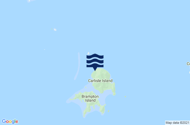 Karte der Gezeiten Carlisle Island (Off), Australia