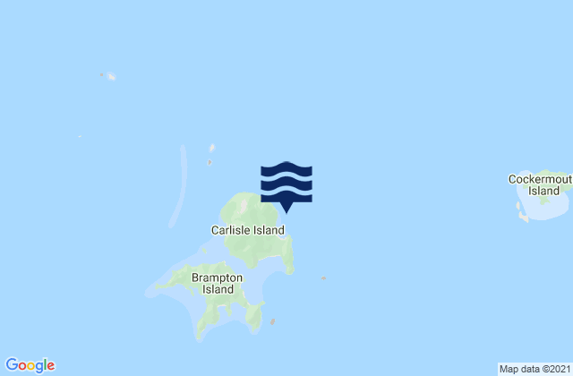 Karte der Gezeiten Carlisle Island, Australia
