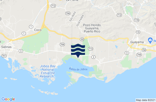 Karte der Gezeiten Carmen Barrio, Puerto Rico
