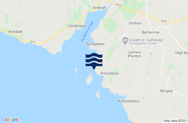 Karte der Gezeiten Carrick Bay Beach, United Kingdom