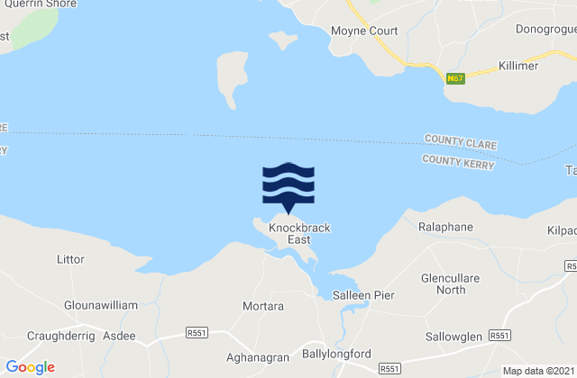 Karte der Gezeiten Carrig Island, Ireland