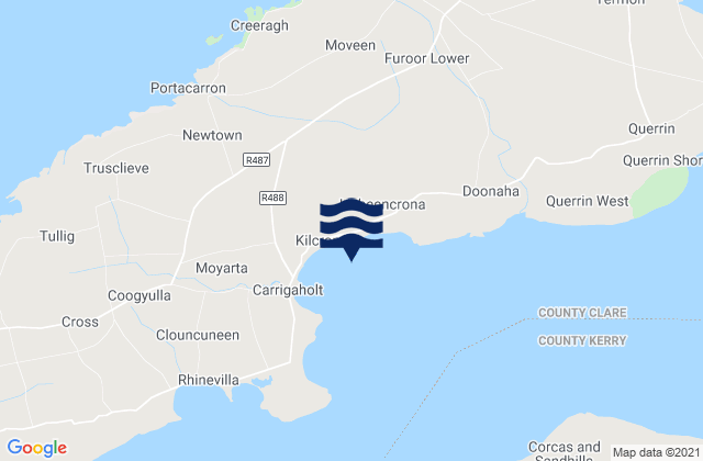 Karte der Gezeiten Carrigaholt Bay, Ireland