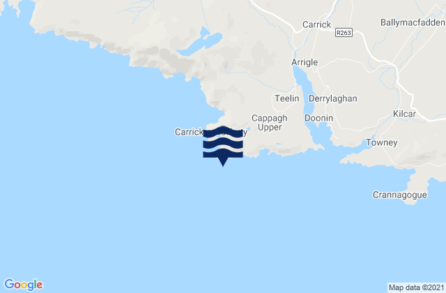 Karte der Gezeiten Carrigan Head, Ireland