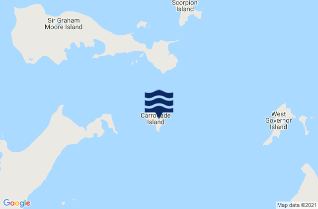 Karte der Gezeiten Carronade Island, Australia