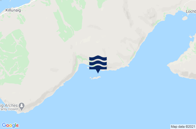 Karte der Gezeiten Carsaig Bay (Mull), United Kingdom