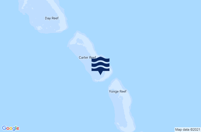 Karte der Gezeiten Carter Reef, Australia