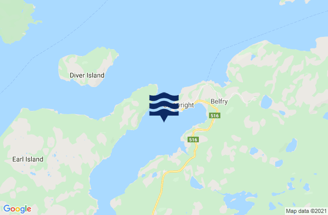 Karte der Gezeiten Cartwright Harbour, Canada