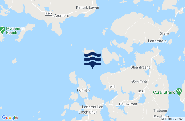 Karte der Gezeiten Casheen Bay, Ireland