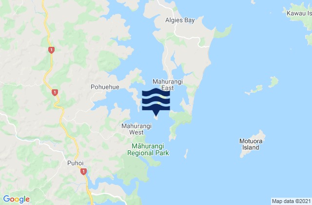 Karte der Gezeiten Casnell Island, New Zealand
