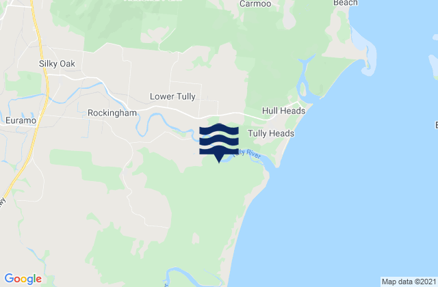Karte der Gezeiten Cassowary Coast, Australia