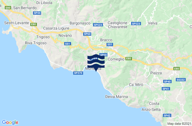 Karte der Gezeiten Castiglione, Italy