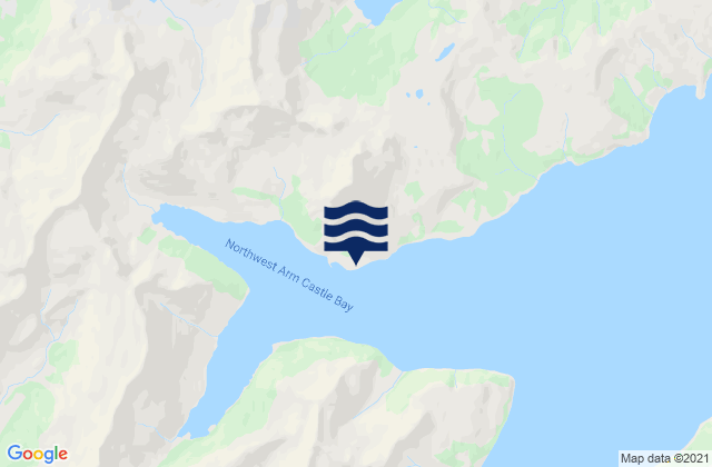 Karte der Gezeiten Castle Bay Northwest Arm, United States