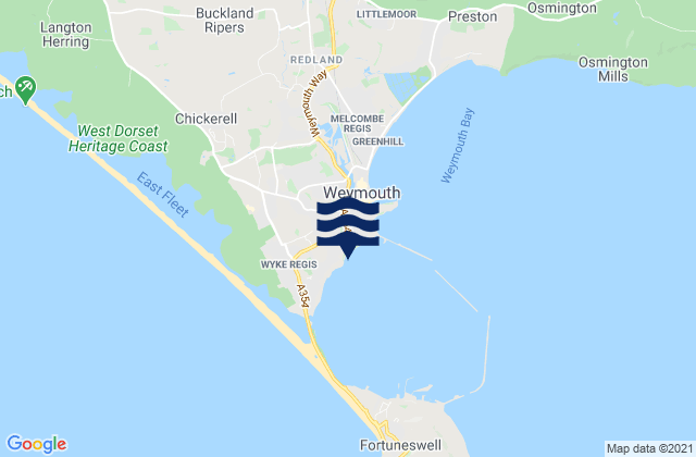 Karte der Gezeiten Castle Cove Portland Harbour Beach, United Kingdom