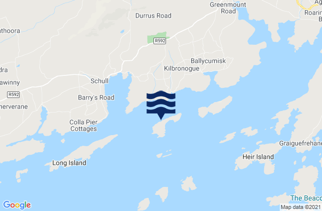 Karte der Gezeiten Castle Island, Ireland