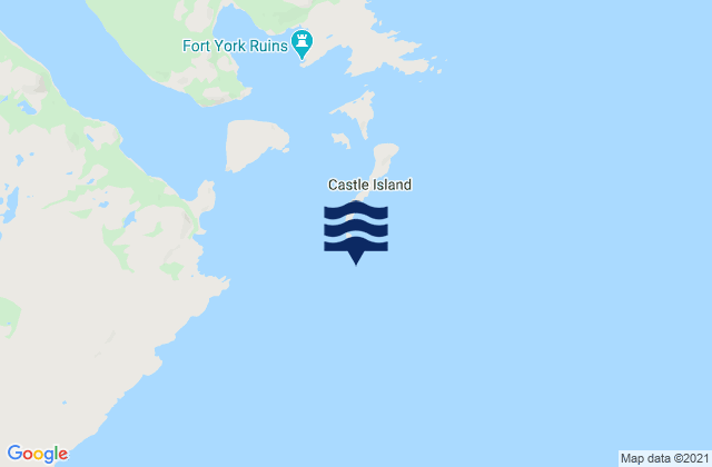 Karte der Gezeiten Castle Island, Canada
