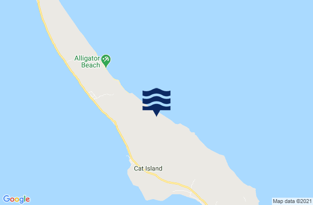 Karte der Gezeiten Cat Island, Bahamas
