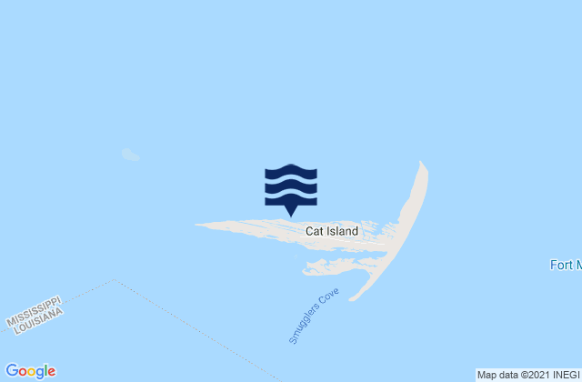 Karte der Gezeiten Cat Island, United States