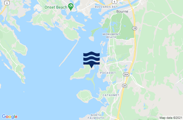 Karte der Gezeiten Cataumet Harbor, United States