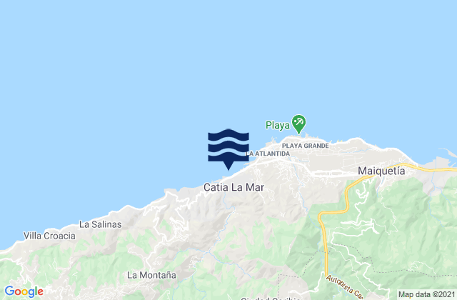 Karte der Gezeiten Catia La Mar, Venezuela
