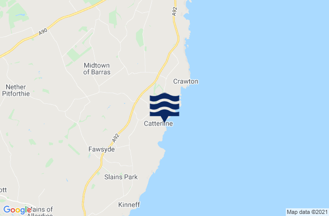 Karte der Gezeiten Catterline Bay, United Kingdom
