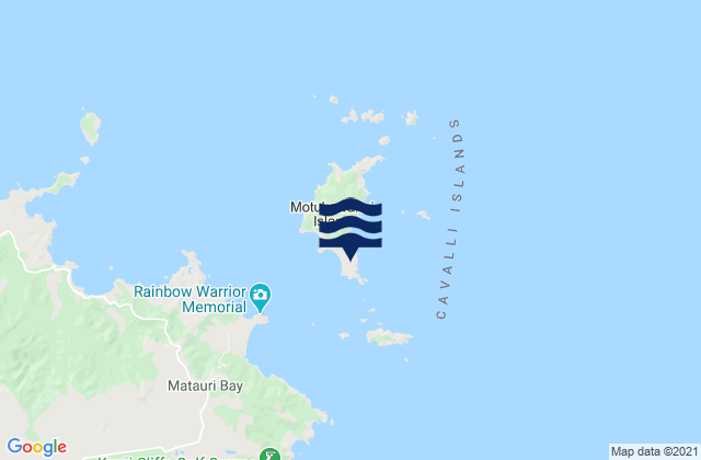 Karte der Gezeiten Cavalli Islands, New Zealand