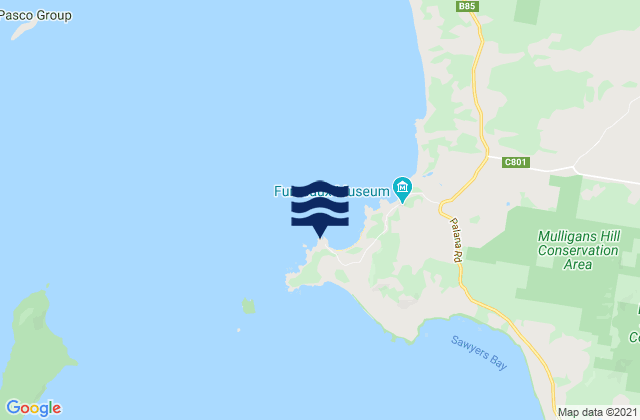 Karte der Gezeiten Cave Beach, Australia