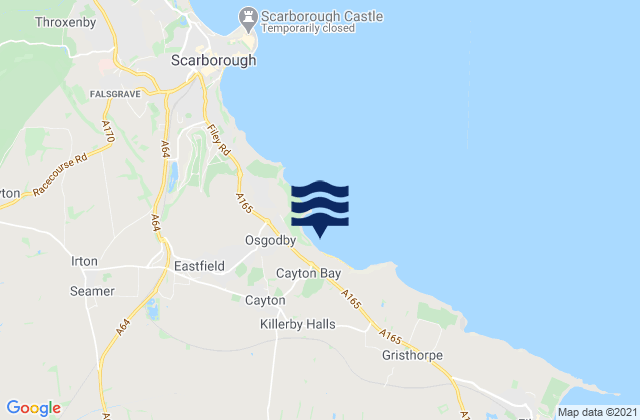 Karte der Gezeiten Cayton Bay - Pumphouse, United Kingdom