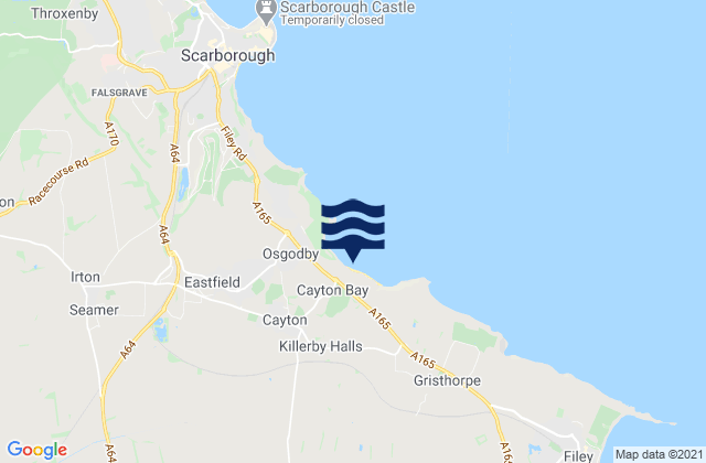 Karte der Gezeiten Cayton Bay Beach, United Kingdom