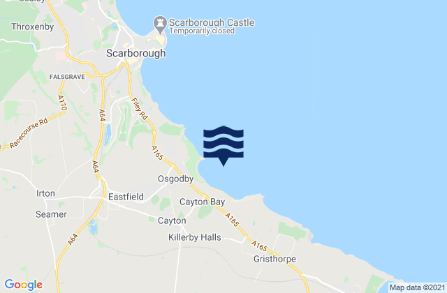 Karte der Gezeiten Cayton Bay, United Kingdom