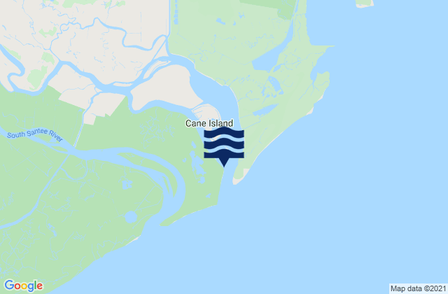 Karte der Gezeiten Cedar Island (North Santee Bay), United States