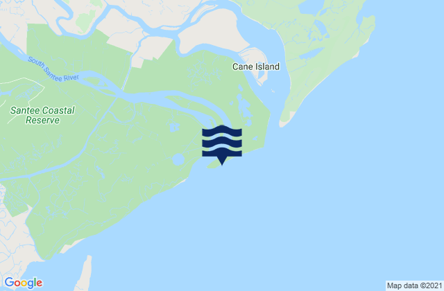 Karte der Gezeiten Cedar Island Point South Santee River, United States