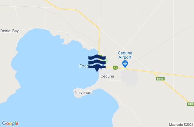 Karte der Gezeiten Ceduna, Australia