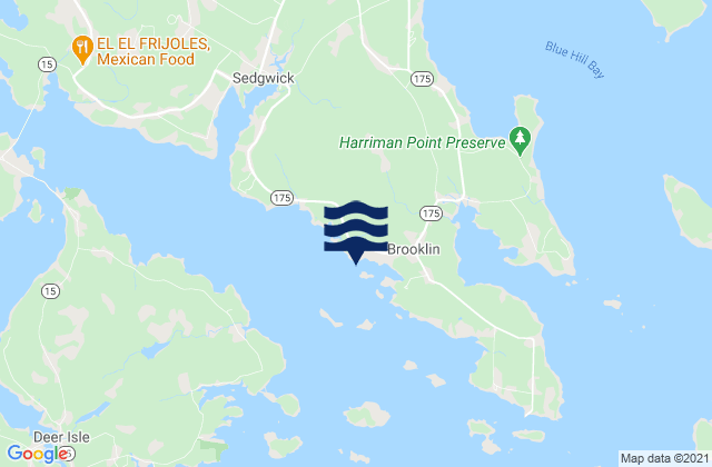 Karte der Gezeiten Center Harbor, United States
